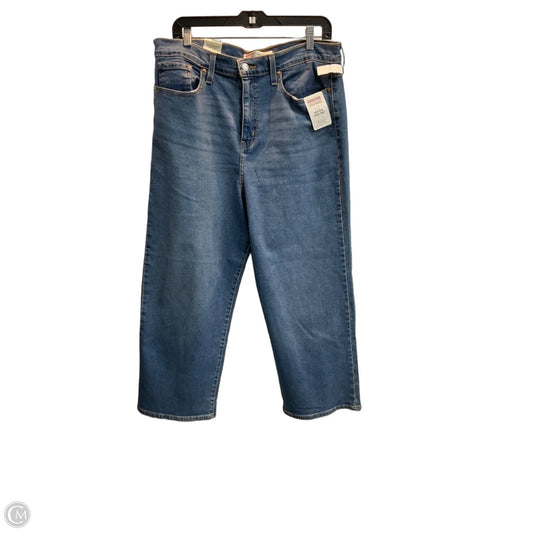 Jeans Cropped By Levis In Blue Denim, Size: 14