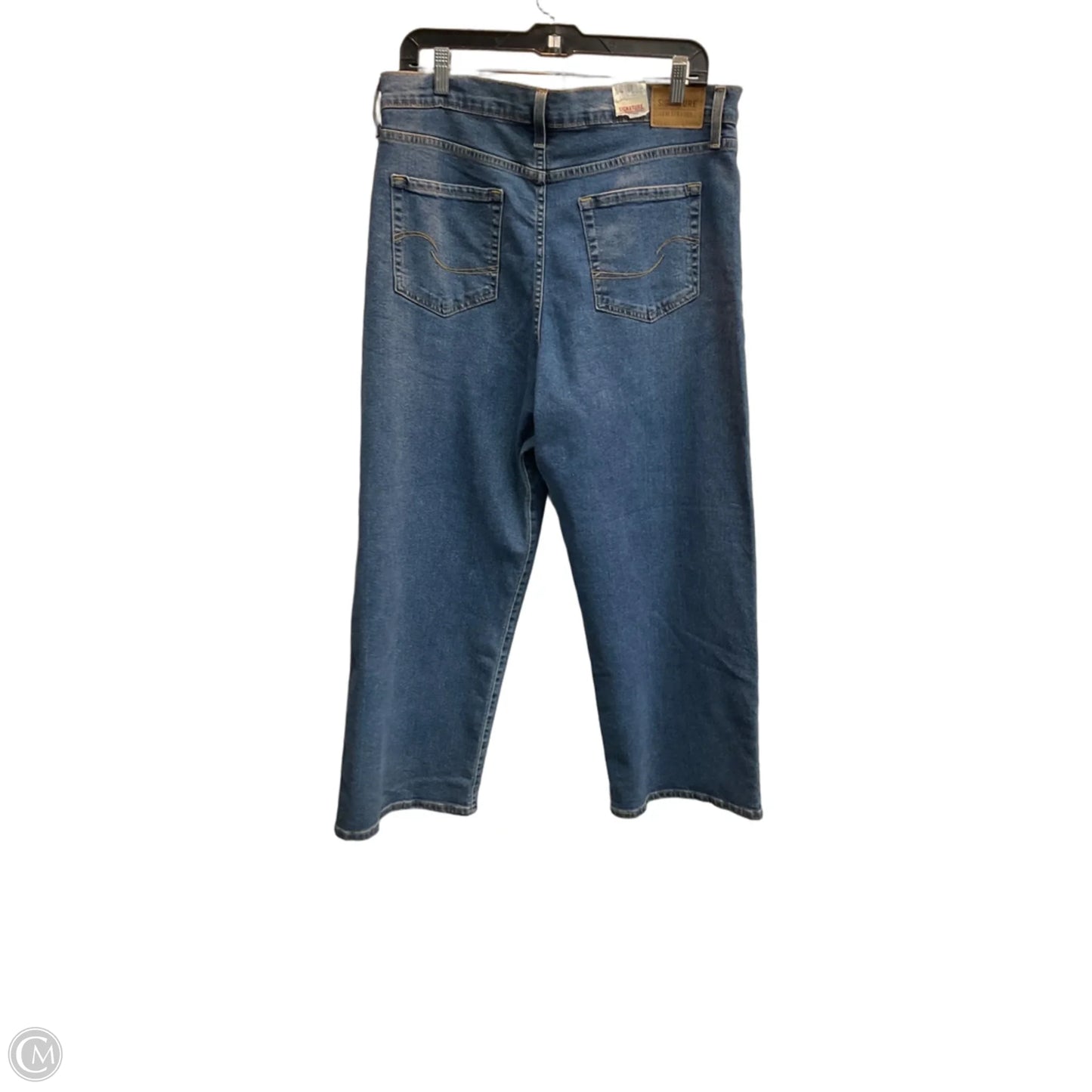 Jeans Cropped By Levis In Blue Denim, Size: 14