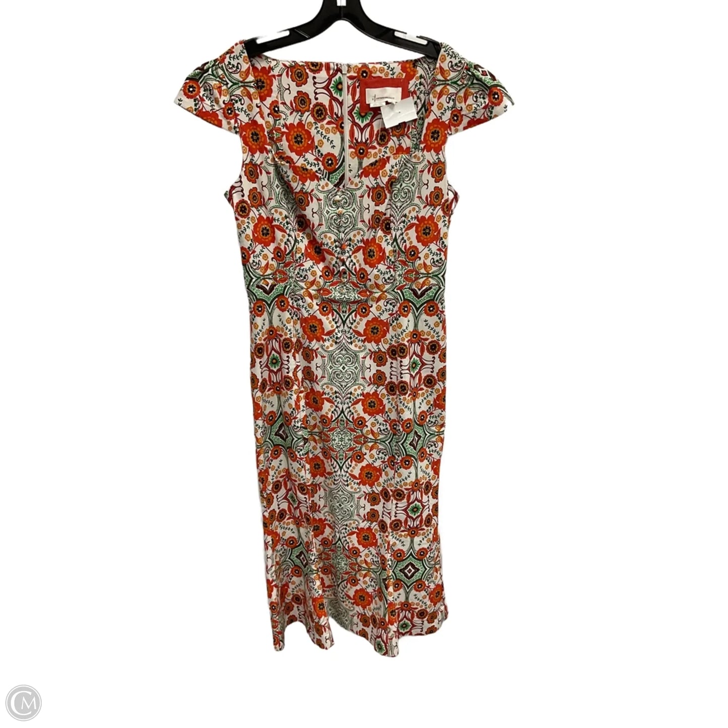 Dress Casual Midi By Anthropologie In Orange, Size: M