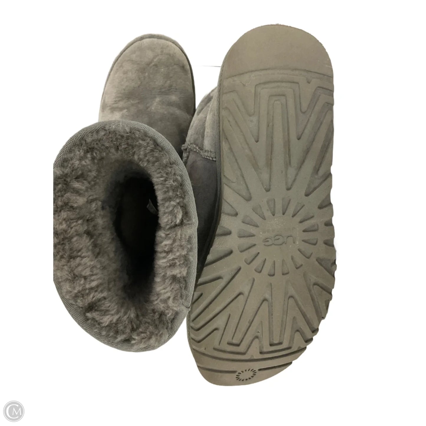 Boots Designer By Ugg In Grey, Size: 8