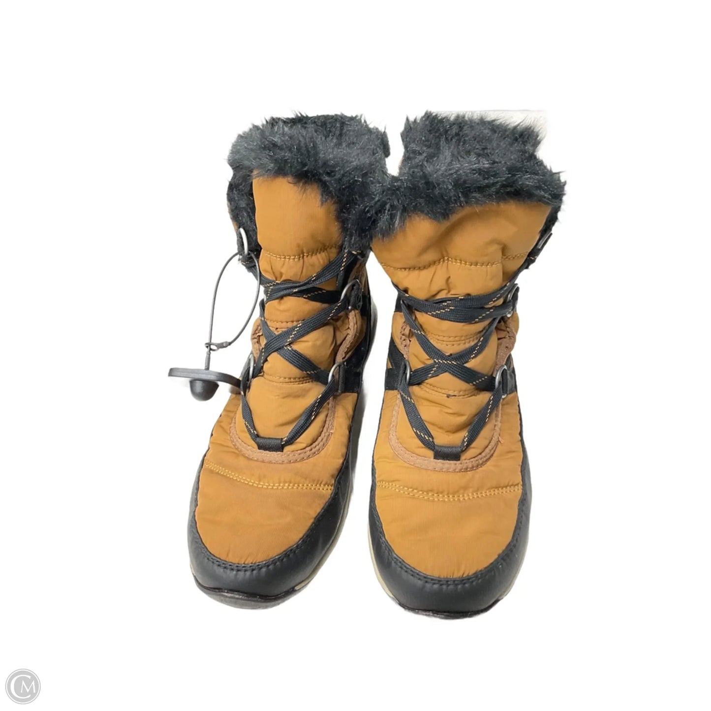 Boots Snow By Sorel In Black & Tan, Size: 8.5