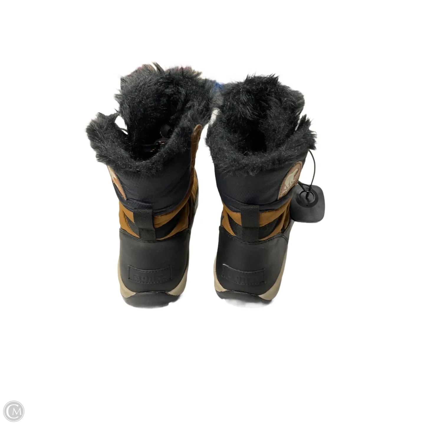 Boots Snow By Sorel In Black & Tan, Size: 8.5