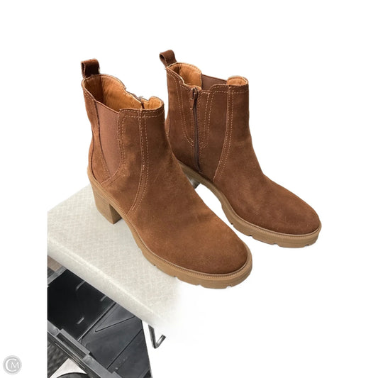 Boots Ankle Heels By Lucky Brand In Brown, Size: 8.5