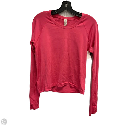 Athletic Top Long Sleeve Crewneck By Lululemon In Pink, Size: 10