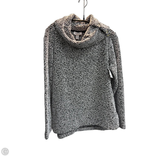 Sweatshirt Collar By Calvin Klein In Black & White, Size: M