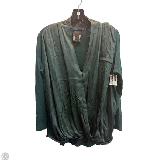 Top Long Sleeve By Dolan Left Coast In Green, Size: M