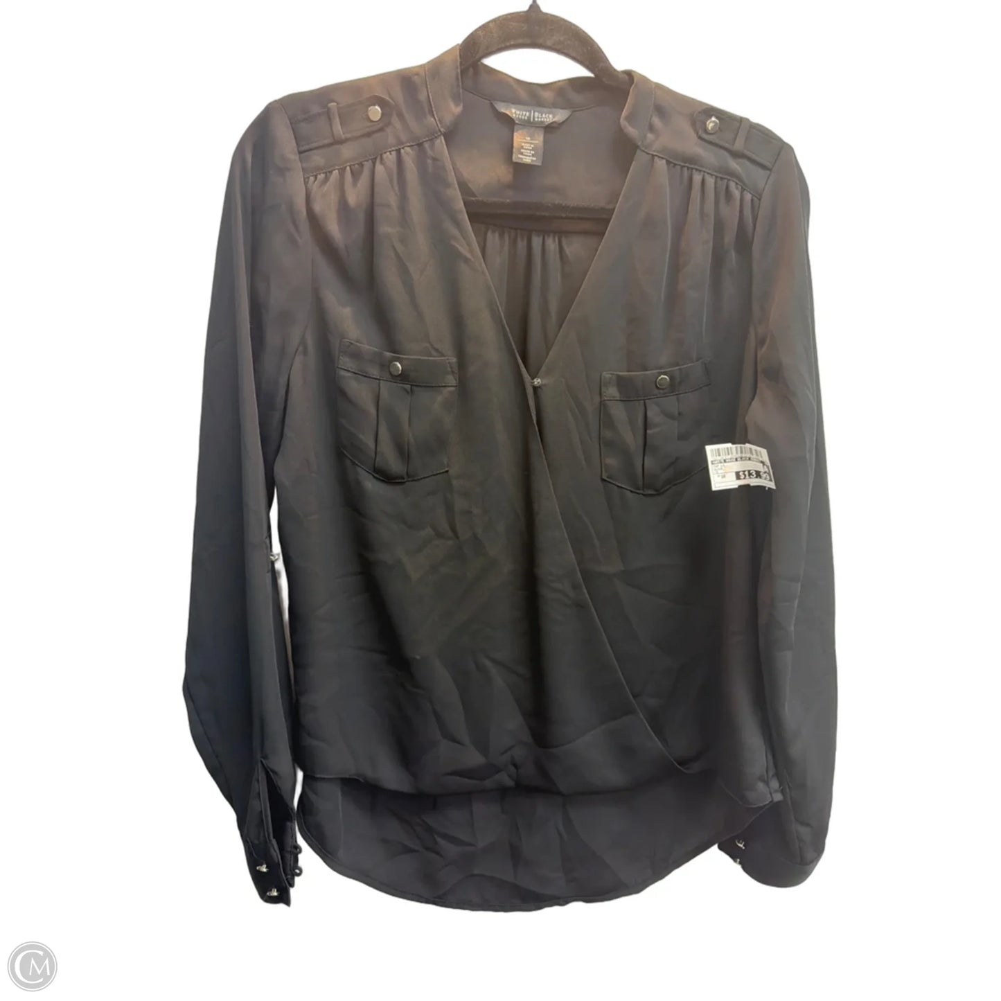 Top Long Sleeve By White House Black Market In Black, Size: 10