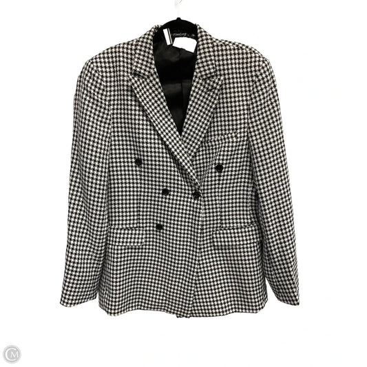 Blazer By Clothes Mentor In Black & White, Size: Xl
