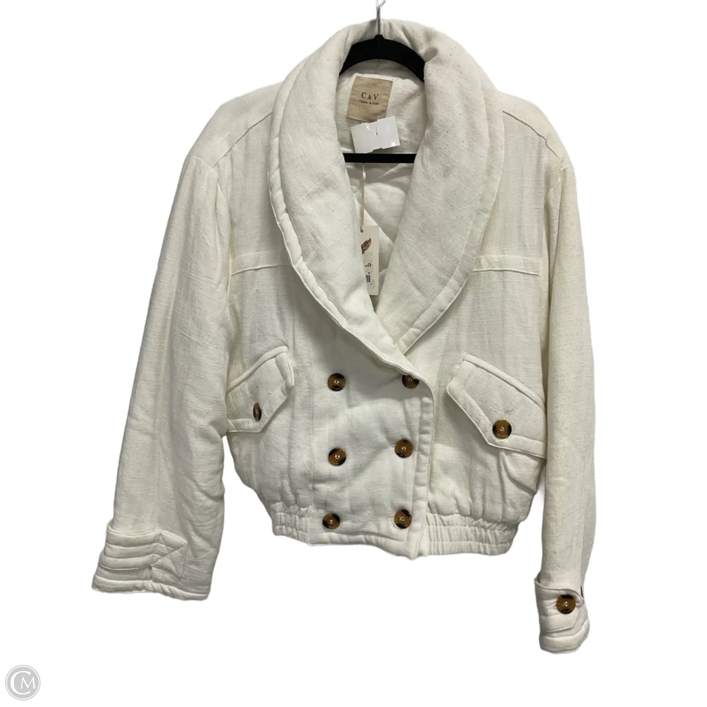 Jacket Puffer & Quilted By Chelsea And Violet In White, Size: M