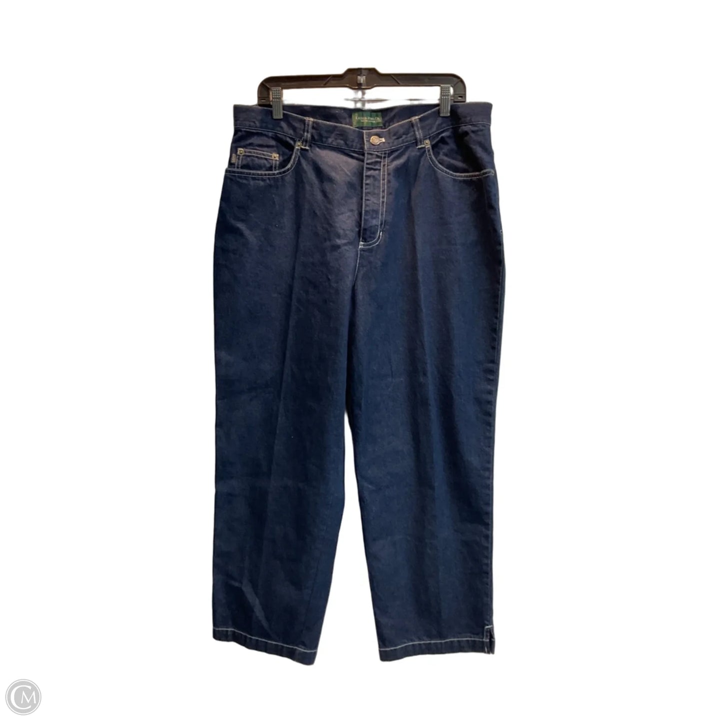 Jeans Straight By Lauren By Ralph Lauren In Blue Denim, Size: 16