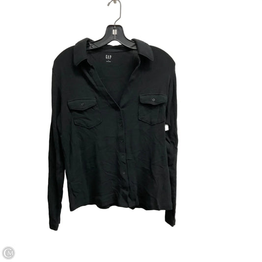 Top Long Sleeve By Gap In Black, Size: L