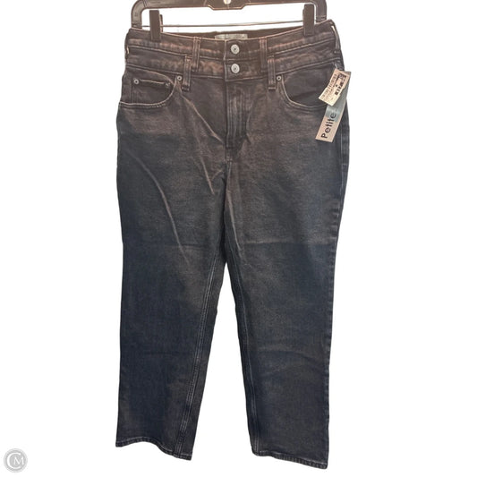 Jeans Straight By Abercrombie And Fitch In Black Denim, Size: 10p