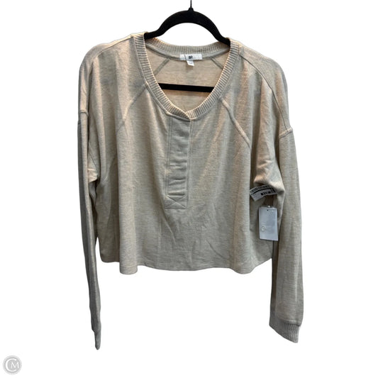 Top Long Sleeve By Bp In Cream, Size: L