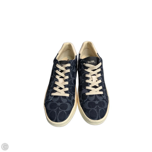 Shoes Designer By Coach In Blue & Cream, Size: 9