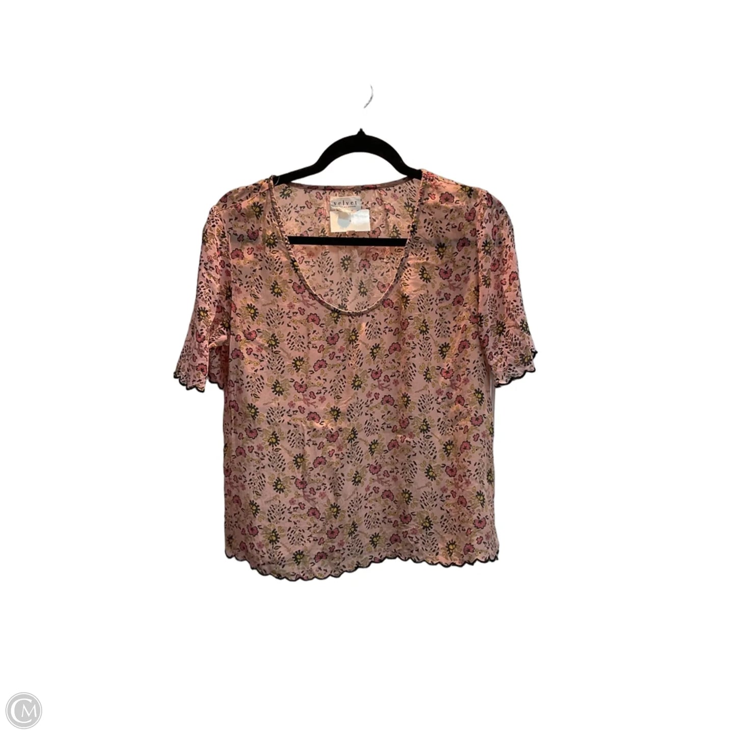 Top Short Sleeve By Velvet In Floral Print, Size: S