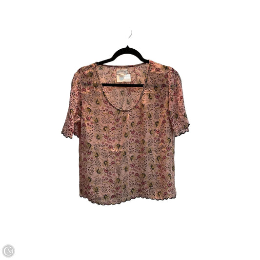 Top Short Sleeve By Velvet In Floral Print, Size: S
