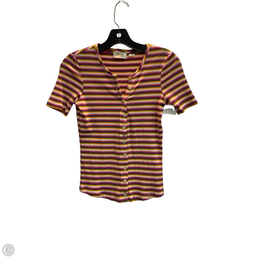Top Short Sleeve By Maeve In Striped Pattern, Size: Xs