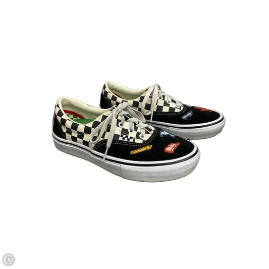 Shoes Sneakers By Vans In Black & Cream, Size: 7.5