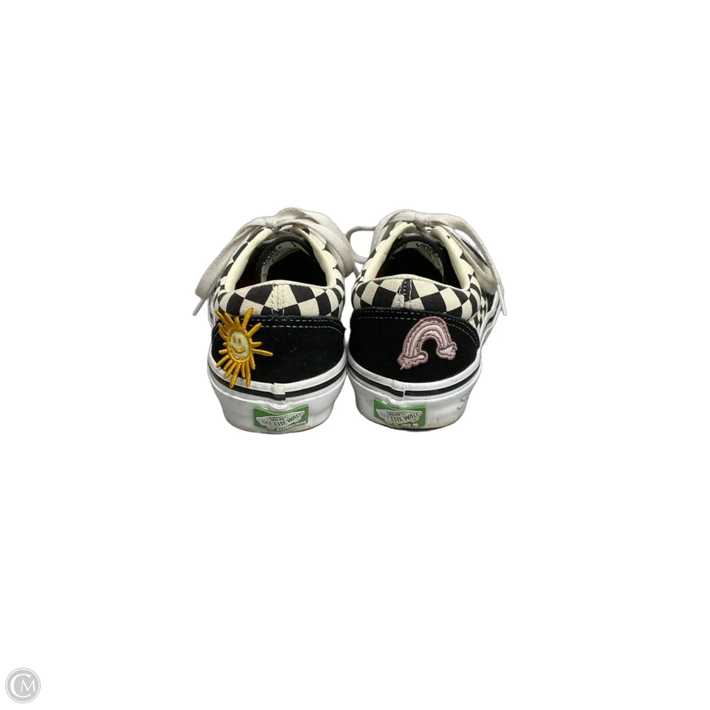 Shoes Sneakers By Vans In Black & Cream, Size: 7.5