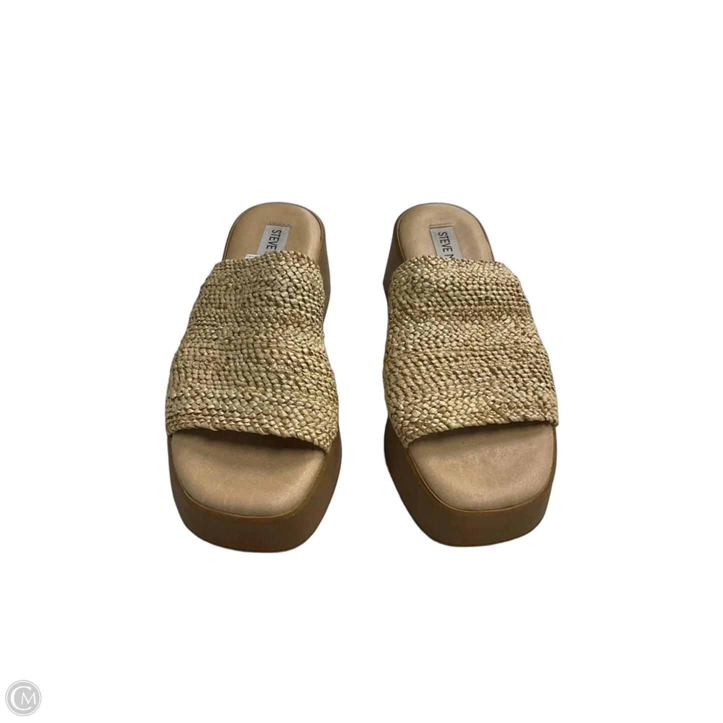 Sandals Heels Platform By Steve Madden In Tan, Size: 6