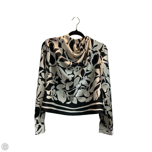 Blouse Long Sleeve By Rachel Zoe In Black & Cream, Size: M
