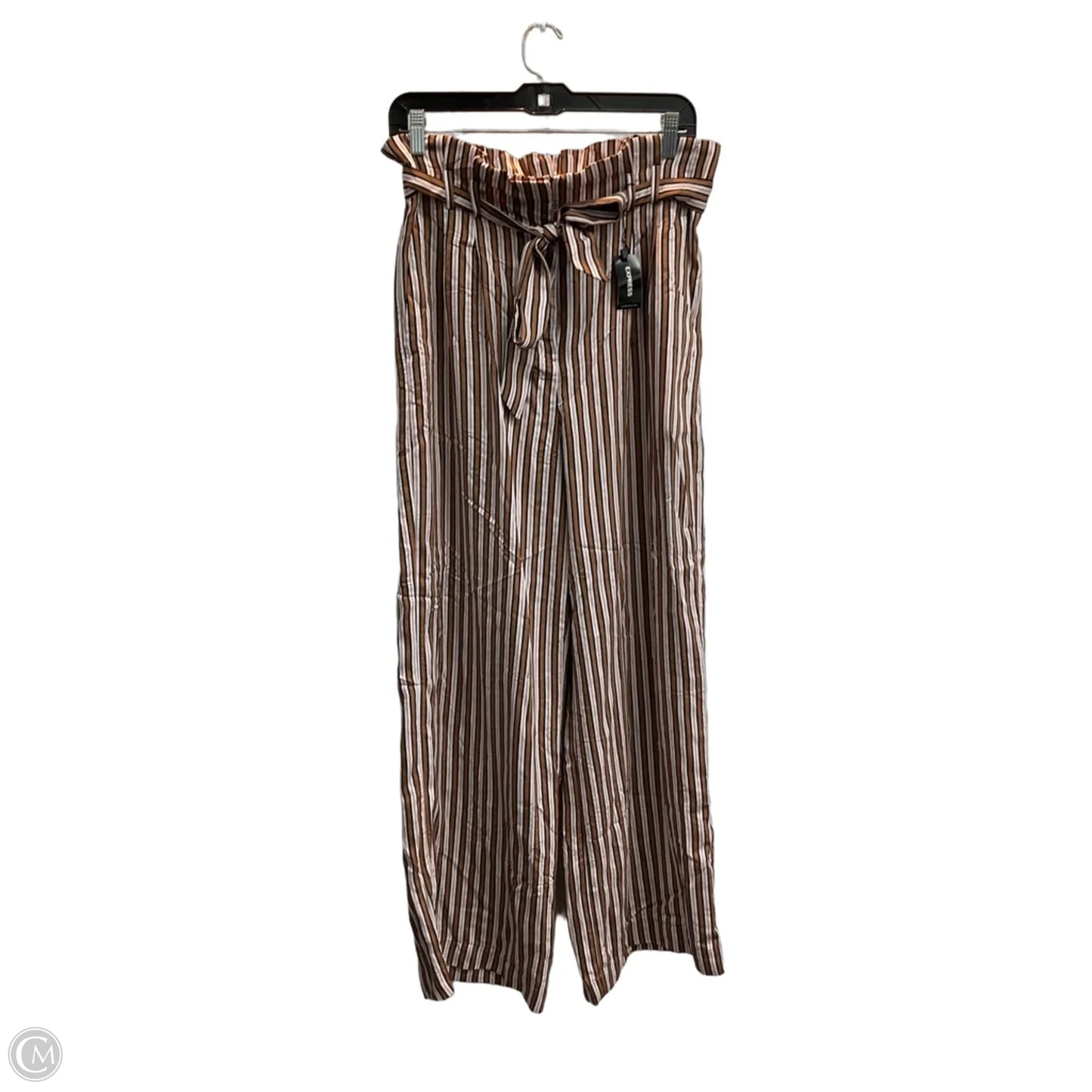 Pants Wide Leg By Express In Striped Pattern, Size: M