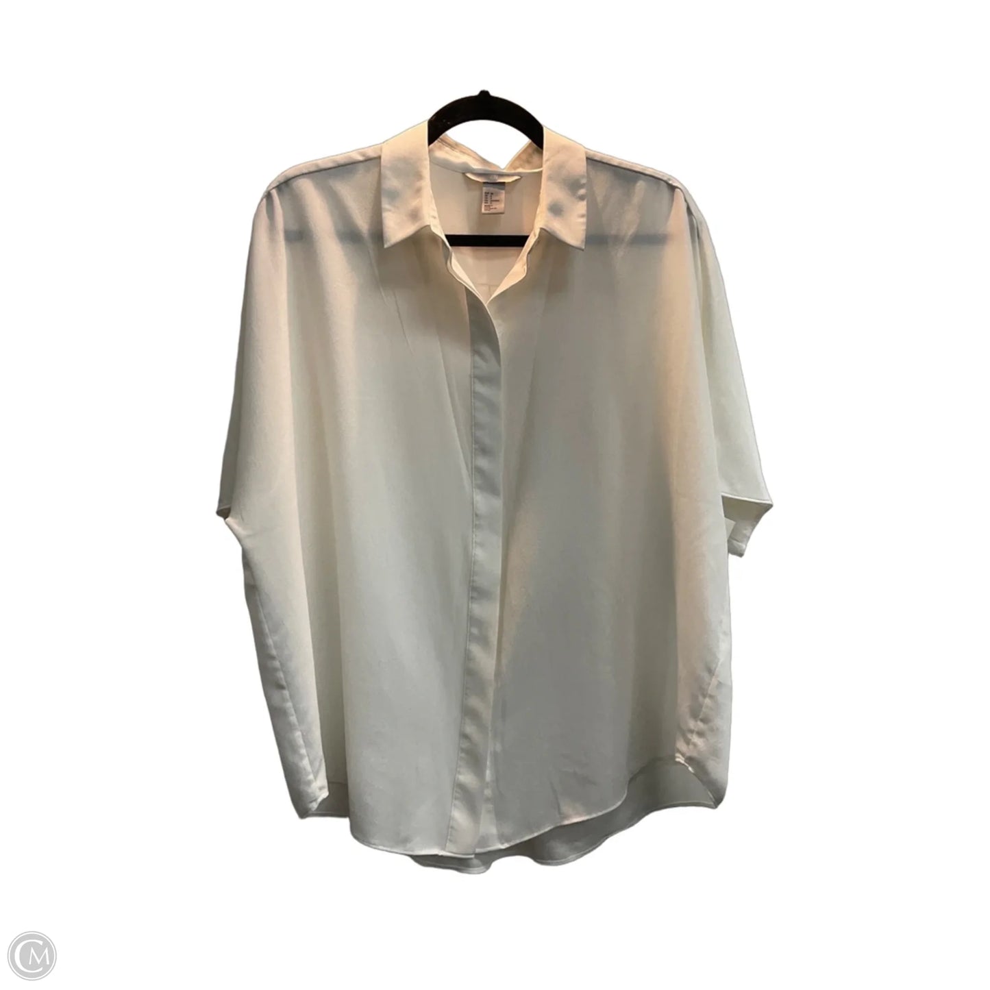 Top Short Sleeve By H&m In White, Size: S