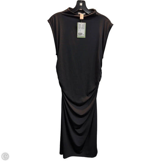 Dress Casual Midi By H&m In Black, Size: L