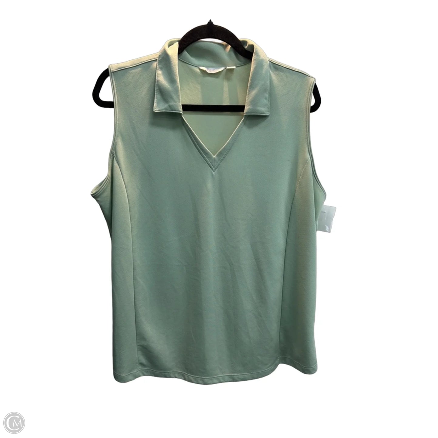 Top Sleeveless By Lady Hagen In Green, Size: Xxl