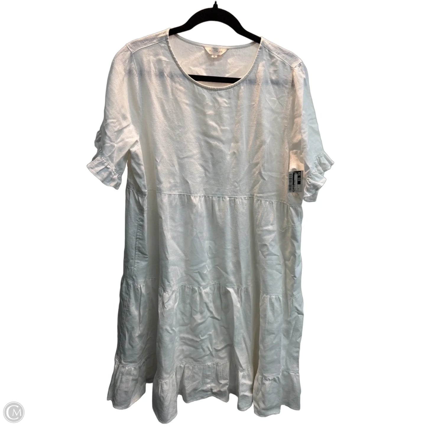 Dress Casual Midi By Multiples In White, Size: M