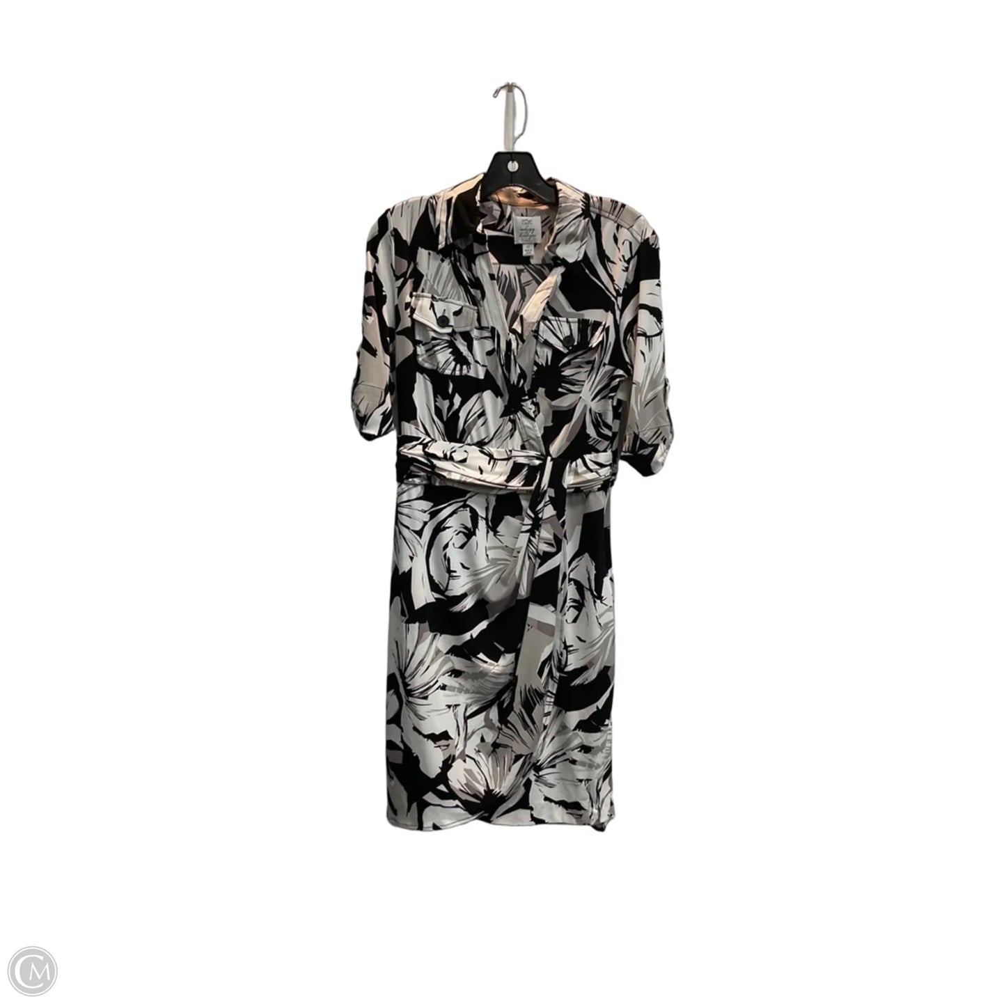 Dress Casual Midi By Suzi Chin In Black & Cream, Size: 10