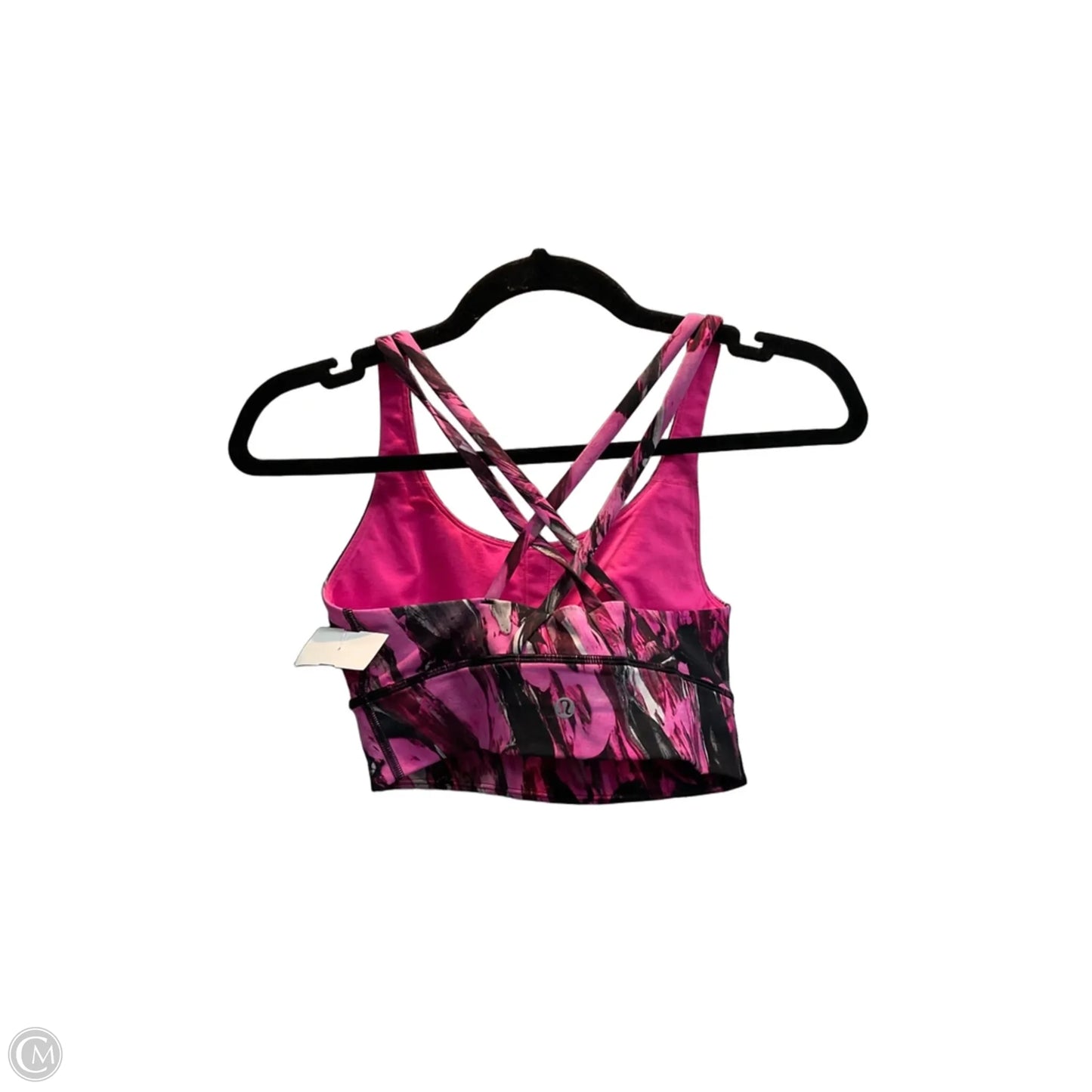 Athletic Bra By Lululemon In Black & Pink, Size: 6