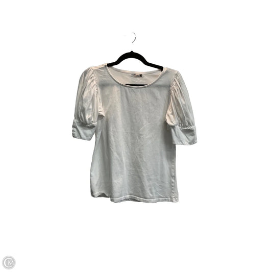 Top Short Sleeve By Clothes Mentor In White, Size: S