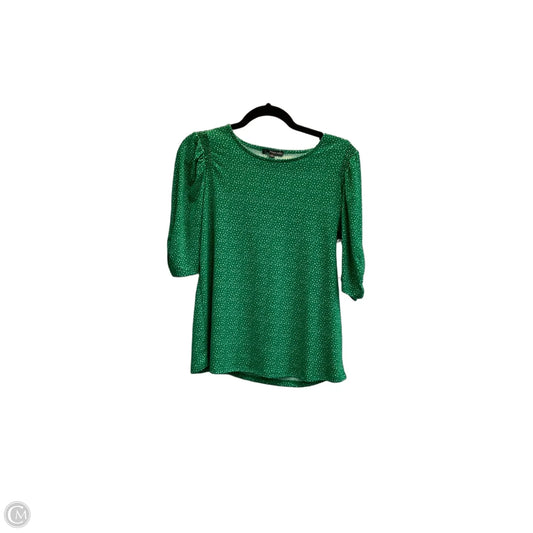 Top Short Sleeve By Adrianna Papell In Green, Size: S