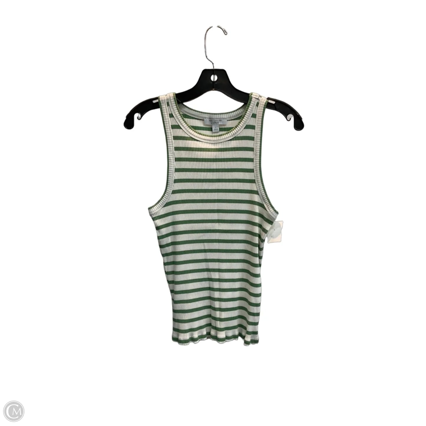 Top Sleeveless Basic By Ann Taylor In Striped Pattern, Size: L