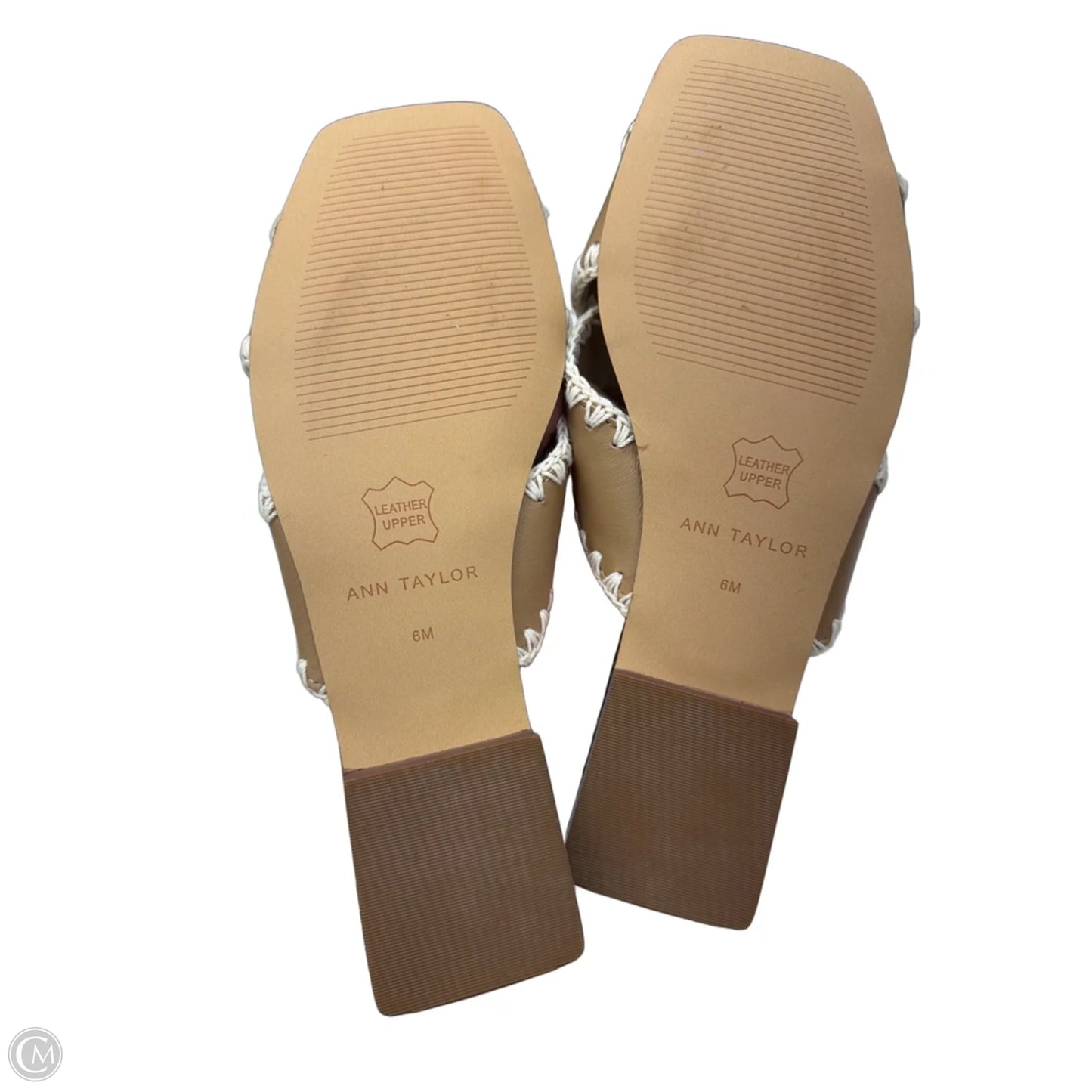 Sandals Flats By Ann Taylor In Beige, Size: 6
