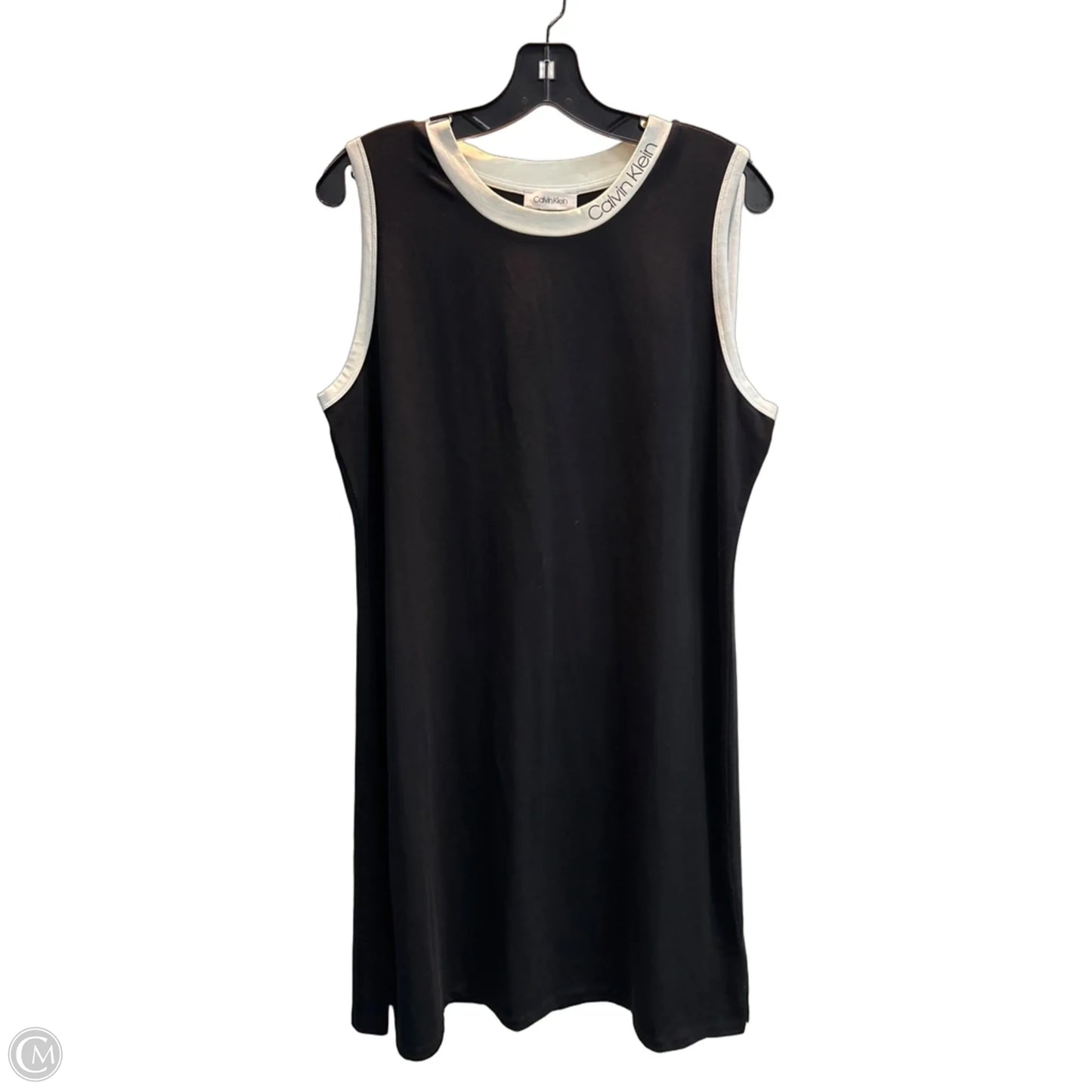 Dress Casual Midi By Calvin Klein In Black, Size: L