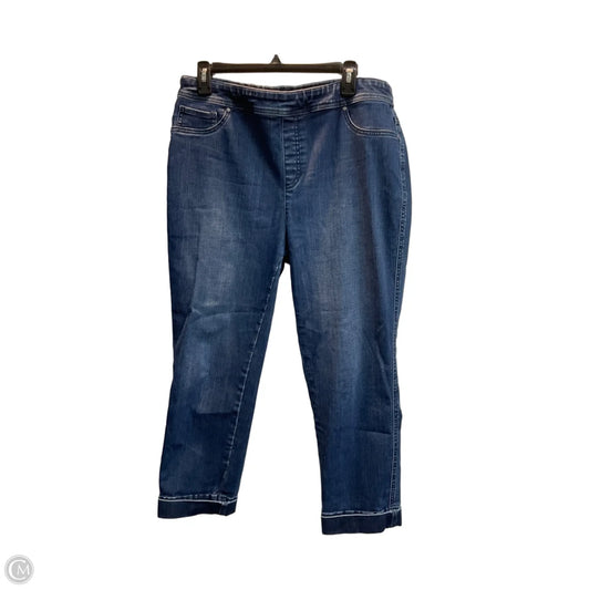 Jeans Straight By Chicos In Blue Denim, Size: 12