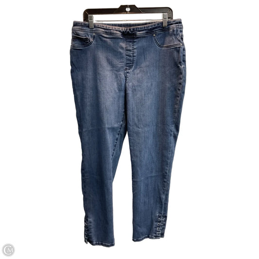 Jeans Straight By Chicos In Blue Denim, Size: 10