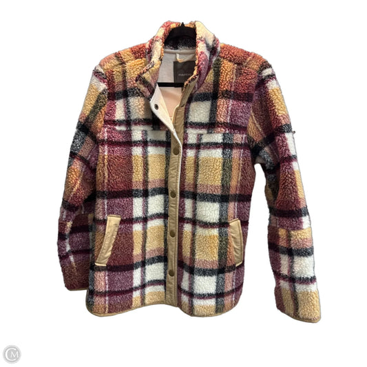 Jacket Faux Fur & Sherpa By Maurices In Plaid Pattern, Size: M