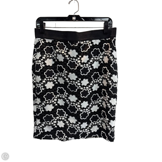 Dress Casual Midi By Ann Taylor In Black & White, Size: 10p