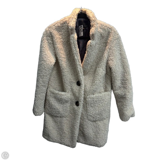Coat Faux Fur & Sherpa By Banana Republic In Cream, Size: Xs