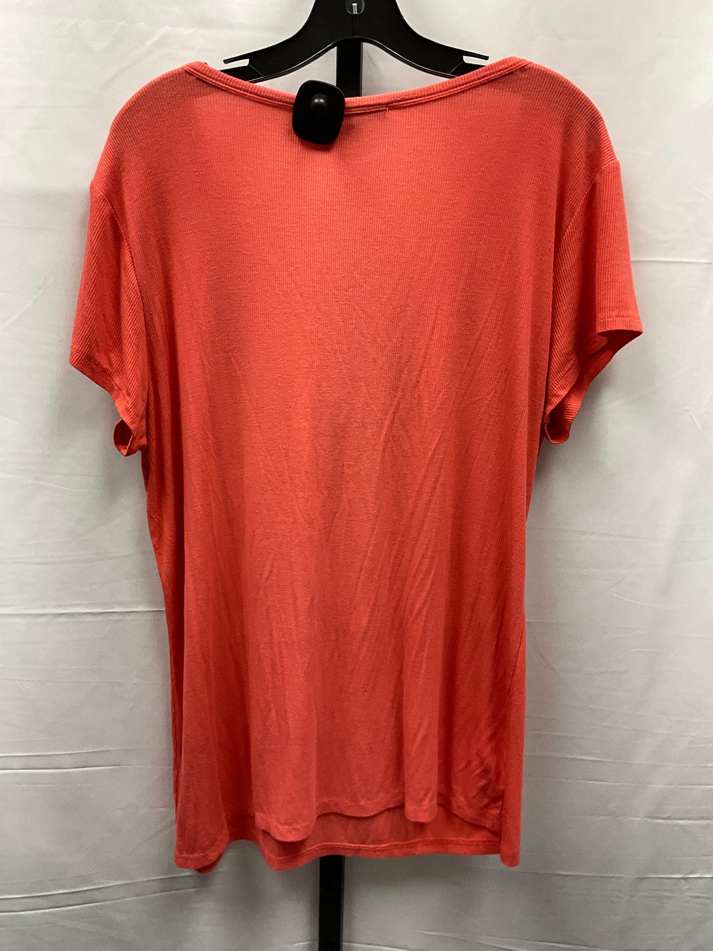 Orange Top Short Sleeve Ambiance Apparel, Size 3x