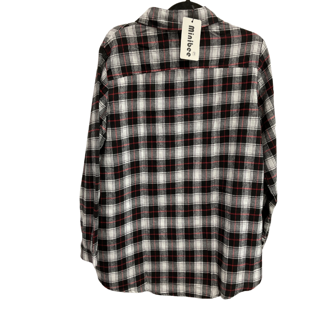 Top Long Sleeve By Clothes Mentor In Plaid Pattern, Size: L