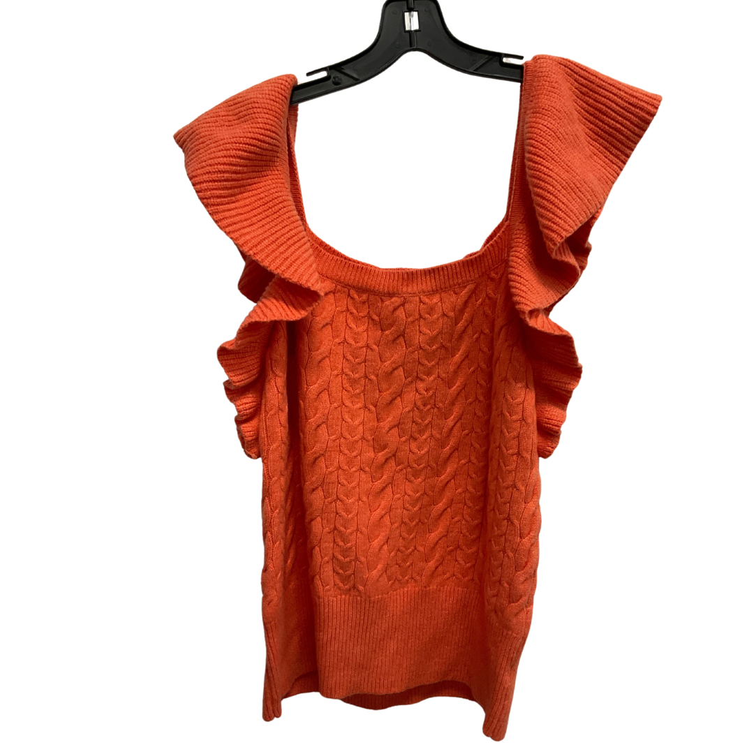 Sweater Short Sleeve By A New Day In Orange, Size: Xl