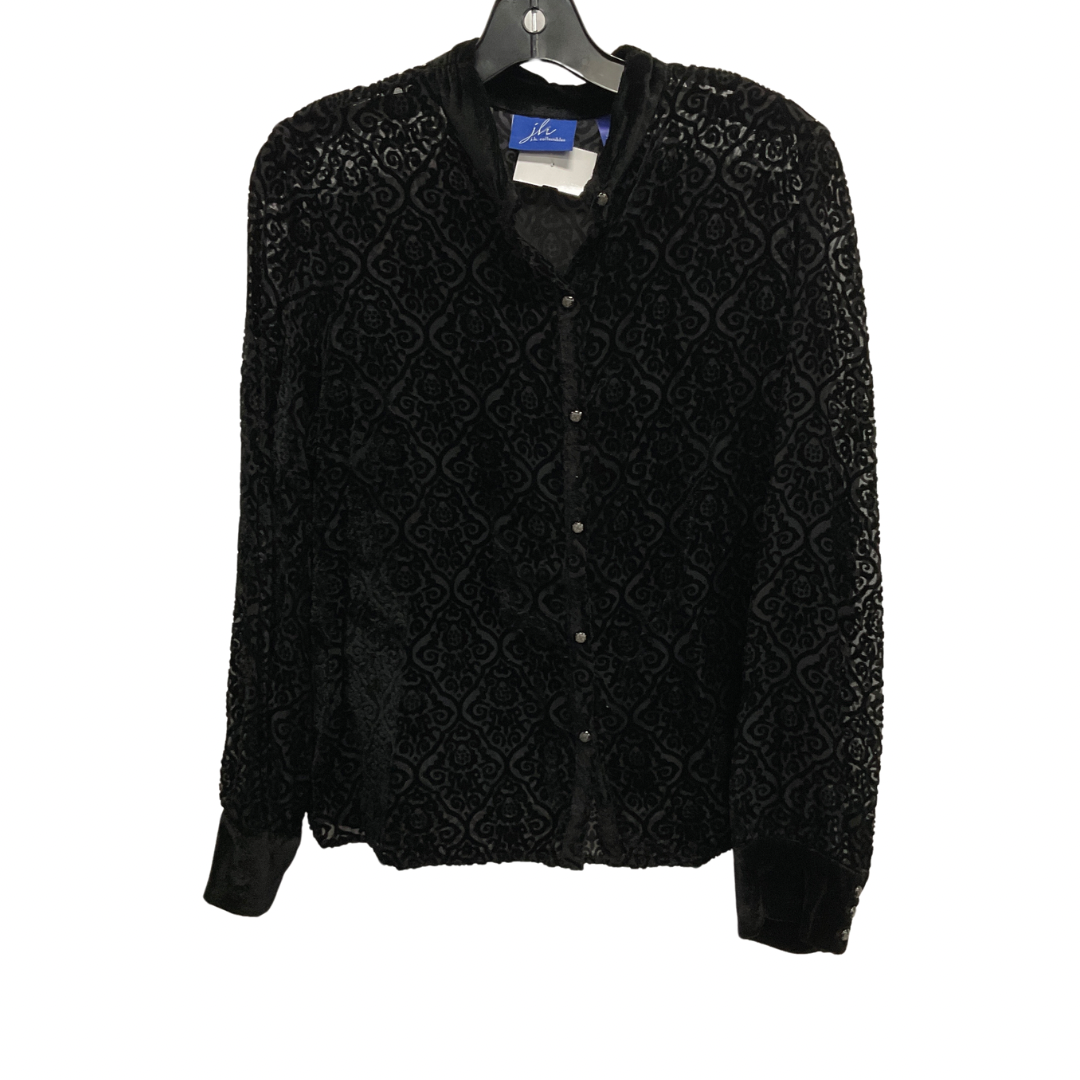 Top Long Sleeve By J H Collectibles In Black, Size: L