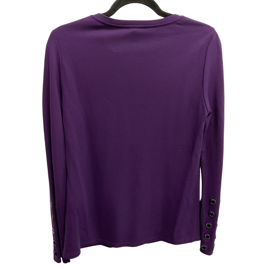 Top Long Sleeve By Halston In Purple, Size: S