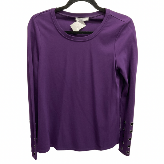 Top Long Sleeve By Halston In Purple, Size: S