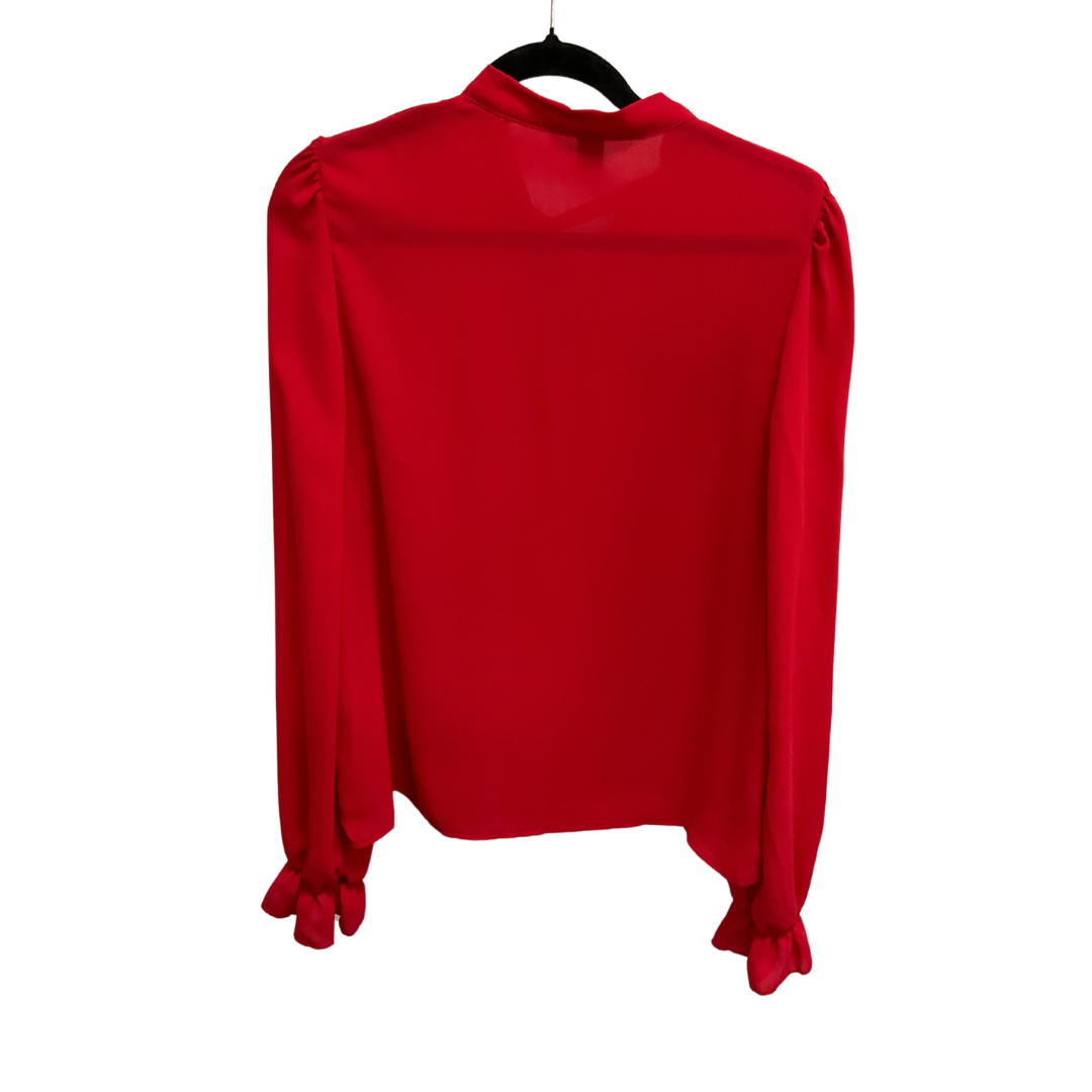 Top Long Sleeve By Shein In Red, Size: L