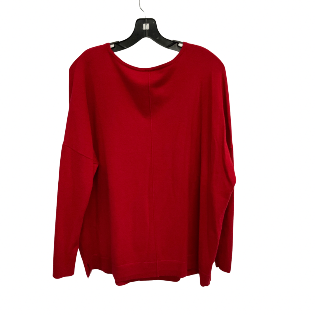 Sweater By Chicos In Red, Size: L